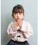 【当商品送料無料】Rora ブラウス 通販 ローラ さくら キッズ 子供 女の子 子ども スタンドカラー フリル 襟 リボン 長袖 パフスリーブ
