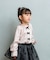 【当商品送料無料】Rora ブラウス 通販 ローラ さくら キッズ 子供 女の子 子ども スタンドカラー フリル 襟 リボン 長袖 パフスリーブ