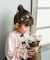 【当商品送料無料】Rora ブラウス 通販 ローラ さくら キッズ 子供 女の子 子ども スタンドカラー フリル 襟 リボン 長袖 パフスリーブ