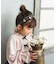 【当商品送料無料】Rora ブラウス 通販 ローラ さくら キッズ 子供 女の子 子ども スタンドカラー フリル 襟 リボン 長袖 パフスリーブ