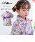【当商品送料無料】Rora 甚平 キッズ 女の子 通販 ローラ はなよい 花宵 上下セット セットアップ 半袖 かわいい 可愛い 紫 パープル 浴衣