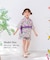 【当商品送料無料】Rora 甚平 キッズ 女の子 通販 ローラ はなよい 花宵 上下セット セットアップ 半袖 かわいい 可愛い 紫 パープル 浴衣