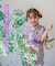 【当商品送料無料】Rora 甚平 キッズ 女の子 通販 ローラ はなよい 花宵 上下セット セットアップ 半袖 かわいい 可愛い 紫 パープル 浴衣