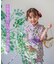 【当商品送料無料】Rora 甚平 キッズ 女の子 通販 ローラ はなよい 花宵 上下セット セットアップ 半袖 かわいい 可愛い 紫 パープル 浴衣