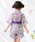 【当商品送料無料】Rora 甚平 キッズ 女の子 通販 ローラ はなよい 花宵 上下セット セットアップ 半袖 かわいい 可愛い 紫 パープル 浴衣