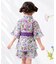 【当商品送料無料】Rora 甚平 キッズ 女の子 通販 ローラ はなよい 花宵 上下セット セットアップ 半袖 かわいい 可愛い 紫 パープル 浴衣