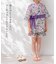 【当商品送料無料】Rora 甚平 キッズ 女の子 通販 ローラ はなよい 花宵 上下セット セットアップ 半袖 かわいい 可愛い 紫 パープル 浴衣