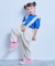 【COTTON from U.S.A】デニム3WAYフリルサロペット