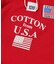 【COTTON from U.S.A】リブ付きプリントロンT