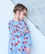 総柄フリルスリーブワンピース