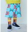 総柄ミニ裏毛ワイドタックハーフパンツ