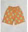 総柄ミニ裏毛ワイドタックハーフパンツ