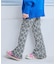 総柄ジャガードフレアパンツ
