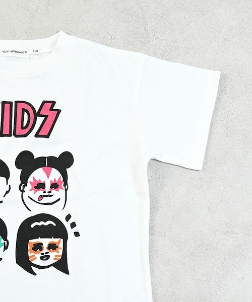 yuki ブラック ホワイト ロゴホワイト MARKEY'S（マーキーズ）の「【YUKI HORIMOTO】別注KIDSロンT（Tシャツ