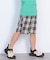 先染めチェックショートパンツ