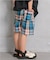 先染めチェックショートパンツ