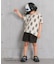 総柄ワイド半袖Tシャツ
