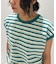 先染めボーダーリンガーTシャツ / 大人サイズ