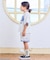 ラインリブ半袖Tシャツ
