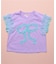 チュールフリルリボン半袖Tシャツ
