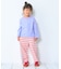 配色ステッチ長袖Tシャツ