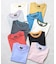 配色ステッチ長袖Tシャツ