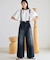 サスペンダー付きワイドパンツ