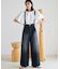 サスペンダー付きワイドパンツ