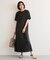 サテンロングワンピース
