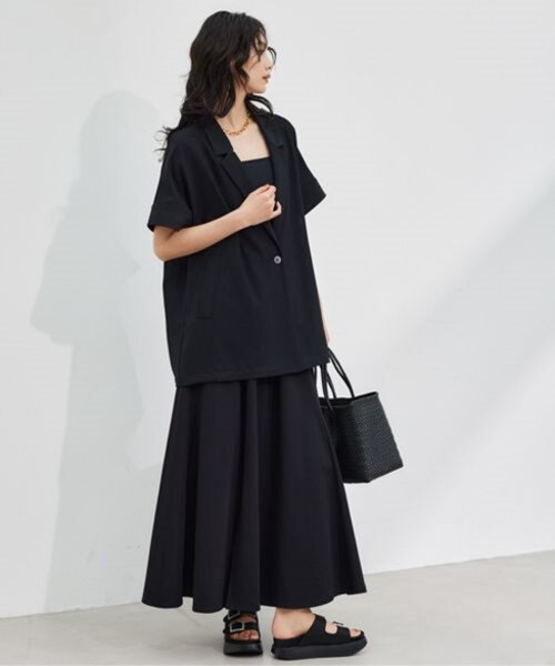 ポプリンハーフスリーブジャケット【JAPAN FABRIC】ハンドウォッシャブル ポプリンハーフスリーブジャケット 【JAPAN FABRIC】ハンド