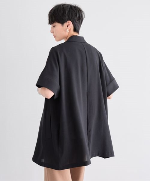 ポプリンハーフスリーブジャケット【JAPAN FABRIC】ハンドウォッシャブル ポプリンハーフスリーブジャケット 【JAPAN FABRIC】ハンド