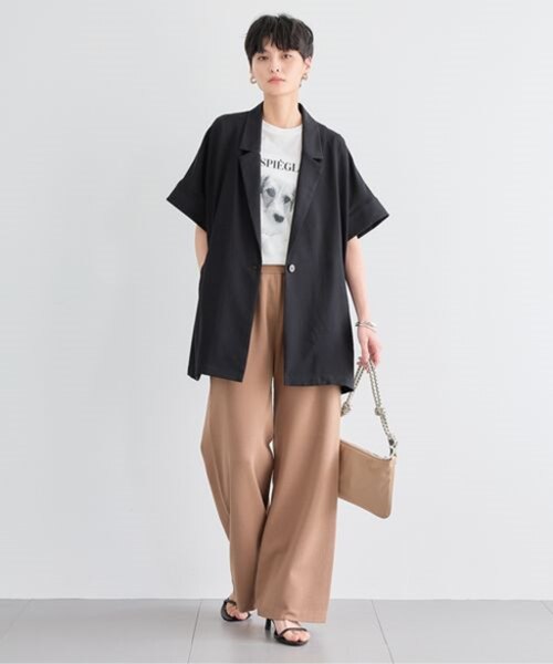 ポプリンハーフスリーブジャケット 【JAPAN FABRIC】ハンド