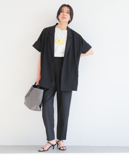 ポプリンハーフスリーブジャケット【JAPAN FABRIC】ハンドウォッシャブル ポプリンハーフスリーブジャケット 【JAPAN FABRIC】ハンド