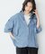 ライトデニムBIGシルエットシャツ＜セットアップ対応＞