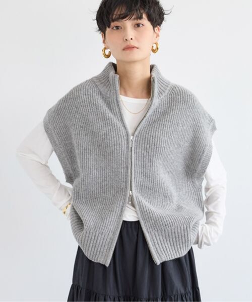 BARNYARDSTORM / 畦編みZIPベスト 畦編みZIPベスト｜バンヤードストームの通販｜&mall（アンドモール