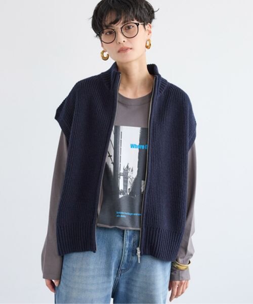 BARNYARDSTORM / 畦編みZIPベスト BARNYARDSTORM｜畦編みZIPベスト | Rakuten Fashion(楽天ファッション