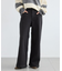 裏起毛ワイドデニムパンツ