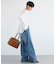 裏起毛ワイドデニムパンツ