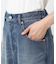 裏起毛ワイドデニムパンツ