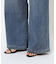 裏起毛ワイドデニムパンツ