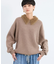 ファーカラー2WAYニット