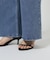 カットデニムストレートパンツ