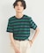 ＷボーダーコットンＴシャツ/マシンウォッシャブル