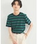ＷボーダーコットンＴシャツ/マシンウォッシャブル