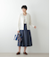 ソフトダンガリー ベルト付きフレアスカート