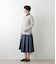 ソフトダンガリー ベルト付きフレアスカート