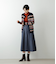 ソフトダンガリー ベルト付きフレアスカート