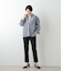 シャンブレーコール スタンドカラーシャツ