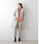 ウールナイロンピンストライプ センタープレスワイドパンツ