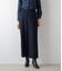 ウールナイロンピンストライプ センタープレスワイドパンツ